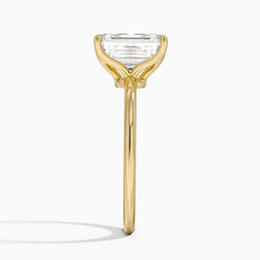 Rectangular Emerald-Cut Moissanite Ring