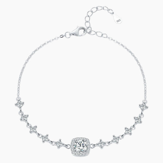 Elegant Square Moissanite Bracelet