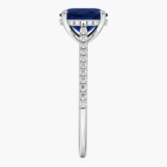 Demi Three-Quarter Coverage Oval Lab-Grown Sapphire Ring