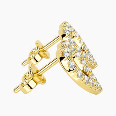 Amourelle Open Heart Moissanite Stud Earrings