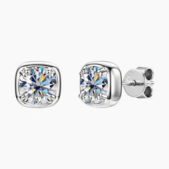 Luxurious Square Moissanite Stud Earrings