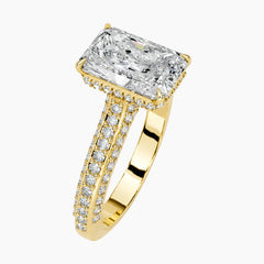 Designer Radiant Cut Moissanite Ring