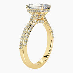Designer Radiant Cut Moissanite Ring