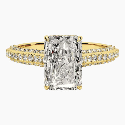 Designer Radiant Cut Moissanite Ring