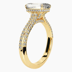 Designer Emerald Cut Moissanite Ring