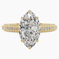 Designer Marquise Cut Moissanite Ring