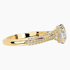 Designer Round Cut Moissanite Ring