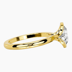 Half Bezel Cushion Moissanite Ring