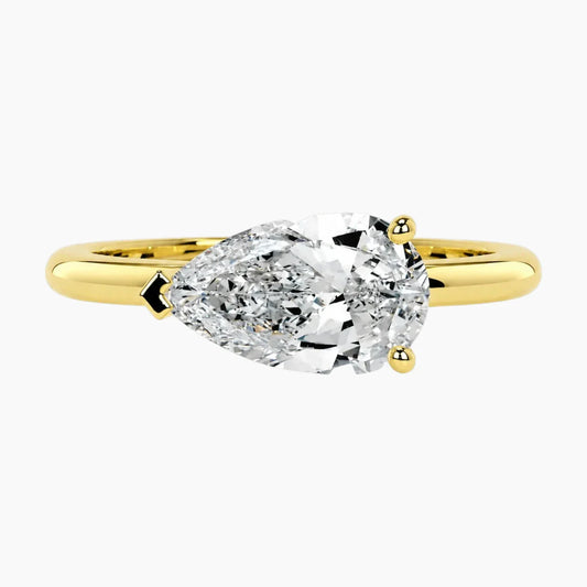 Classic Pear Cut Moissanite Ring