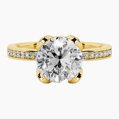 La Promesse du Bouton Floral Moissanite Engagement Ring