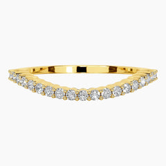 0.2ct Moissanite Curved Wedding Band