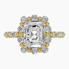 Romantic Emerald Cut Moissanite Ring