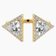 Triangle Design Moissanite Open Ring