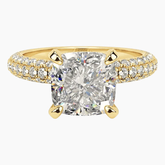 Designer Cushion Cut Moissanite Ring