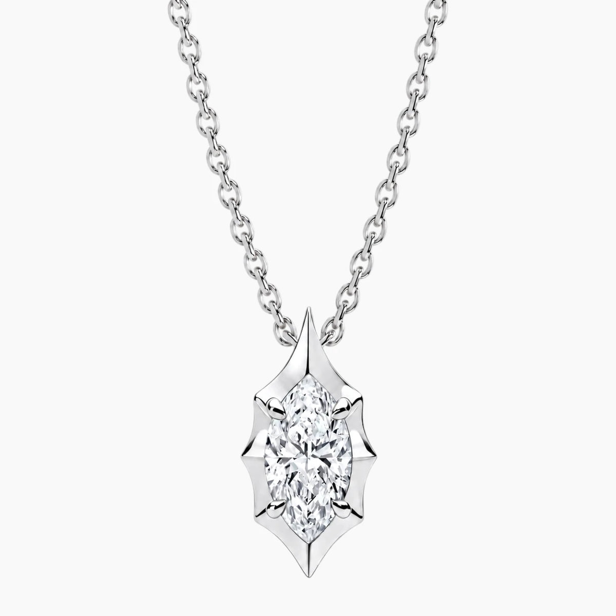 Aurévia 2 Carat Marquise Moissanite Sculpted Pendant Necklace