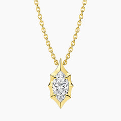 Aurévia 2 Carat Marquise Moissanite Sculpted Pendant Necklace