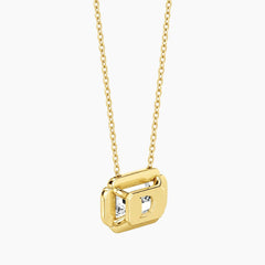 Fiorenne 3 Carat Emerald-Cut Moissanite Blossom Pendant Necklace