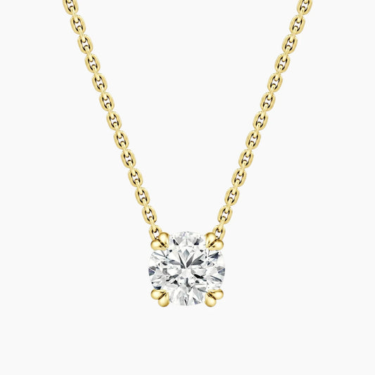 Éverelle 1 Carat Round Double-Claw Moissanite Pendant Necklace