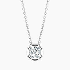 Fiorenne 2 Carat Cushion Moissanite Blossom Pendant Necklace