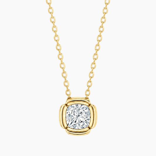Fiorenne 2 Carat Cushion Moissanite Blossom Pendant Necklace