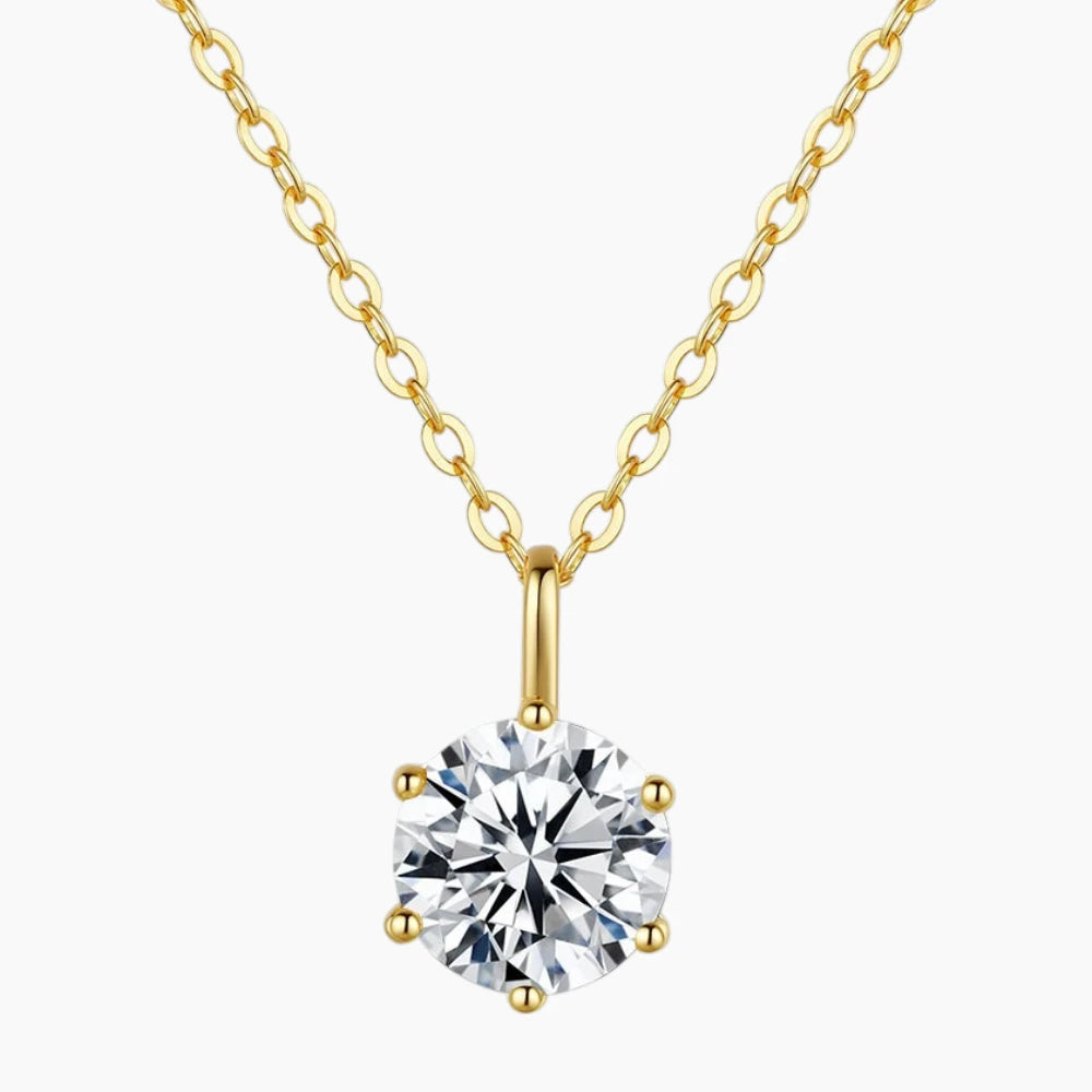 Eternal Sparkle 6-Prong Moissanite Statement Necklace