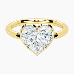 Émbrienne 3 Carat Heart Claw-Set Moissanite Ring