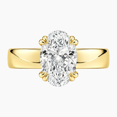 Veyra 3 Carat Oval Double-Claw Wide Band Moissanite Ring