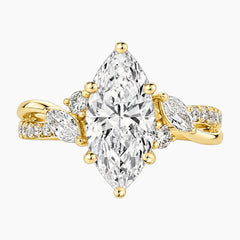 Elarienne Sculpted Vine Marquise Moissanite Ring
