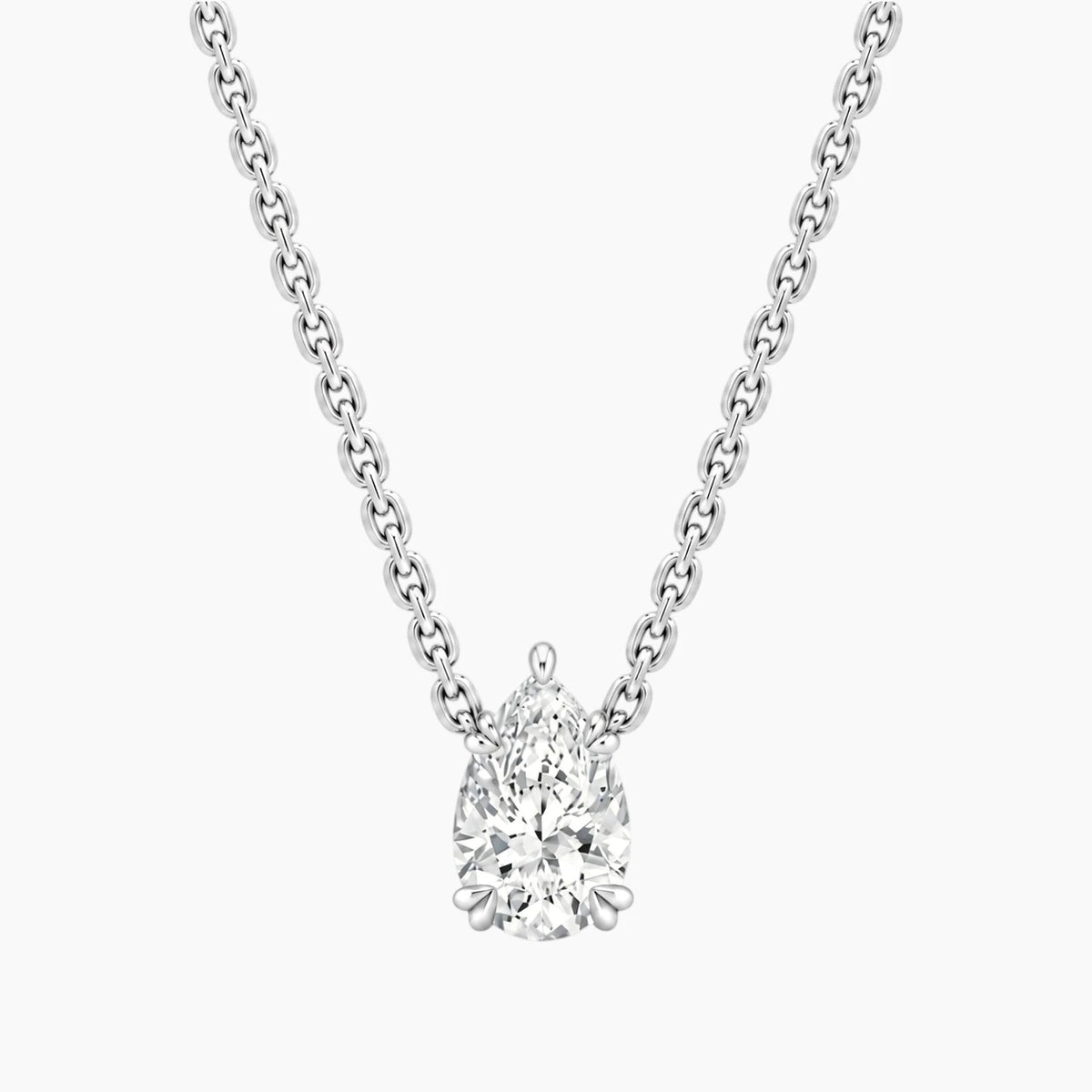 Éverelle 1 Carat Pear Double-Claw Moissanite Necklace