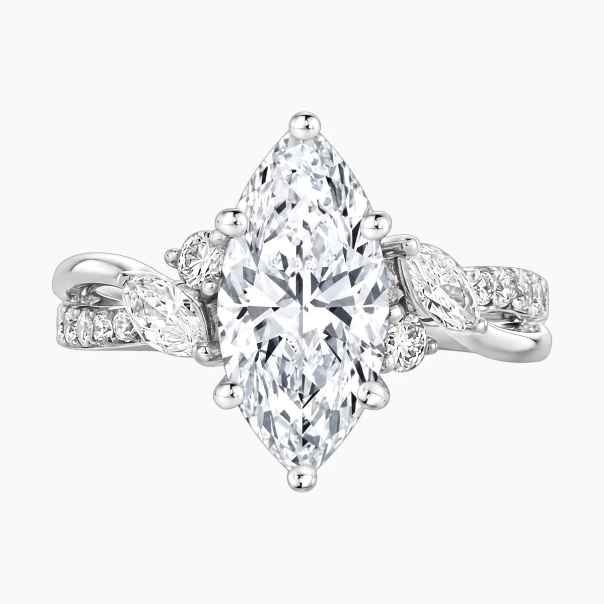 Elarienne Sculpted Vine Marquise Moissanite Ring