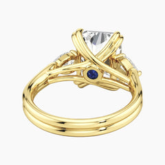 Vaelora 3 Carat Radiant Three-Stone Double Band Moissanite Ring