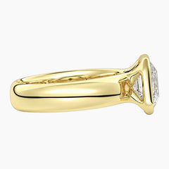 Avrelle 2 Carat Asscher Chunky Bezel Moissanite Ring