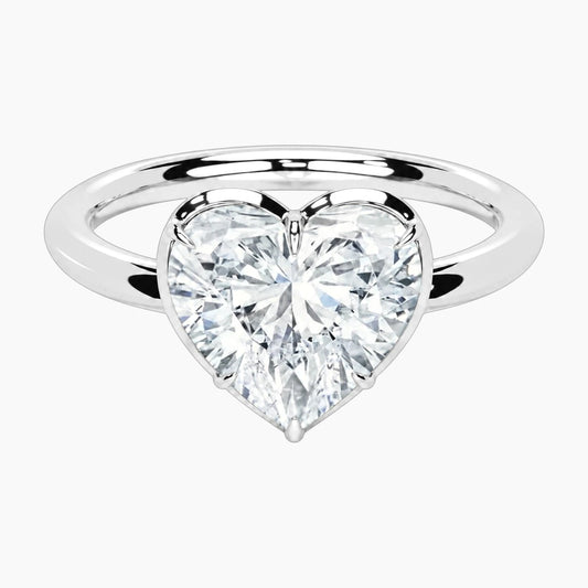 Émbrienne 3 Carat Heart Claw-Set Moissanite Ring