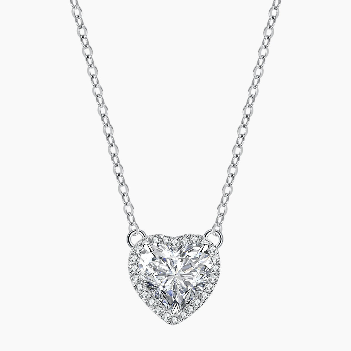 Lumina Radiant Heart Moissanite Pendant Necklace