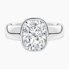 Avrelle 2 Carat Elongated Cushion Chunky Bezel Moissanite Ring