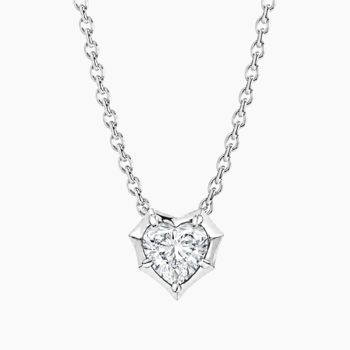 Aurévia 2 Carat Heart Moissanite Sculpted Pendant Necklace