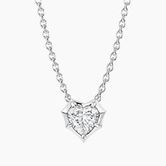 Aurévia 2 Carat Heart Moissanite Sculpted Pendant Necklace