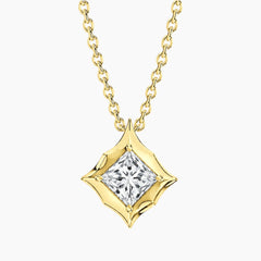 Aurévia 2 Carat Asscher Moissanite Sculpted Pendant Necklace