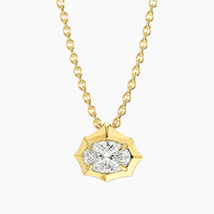 Aurévia 2 Carat Oval Moissanite Sculpted Pendant Necklace