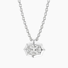 Aurévia 2 Carat Oval Moissanite Sculpted Pendant Necklace
