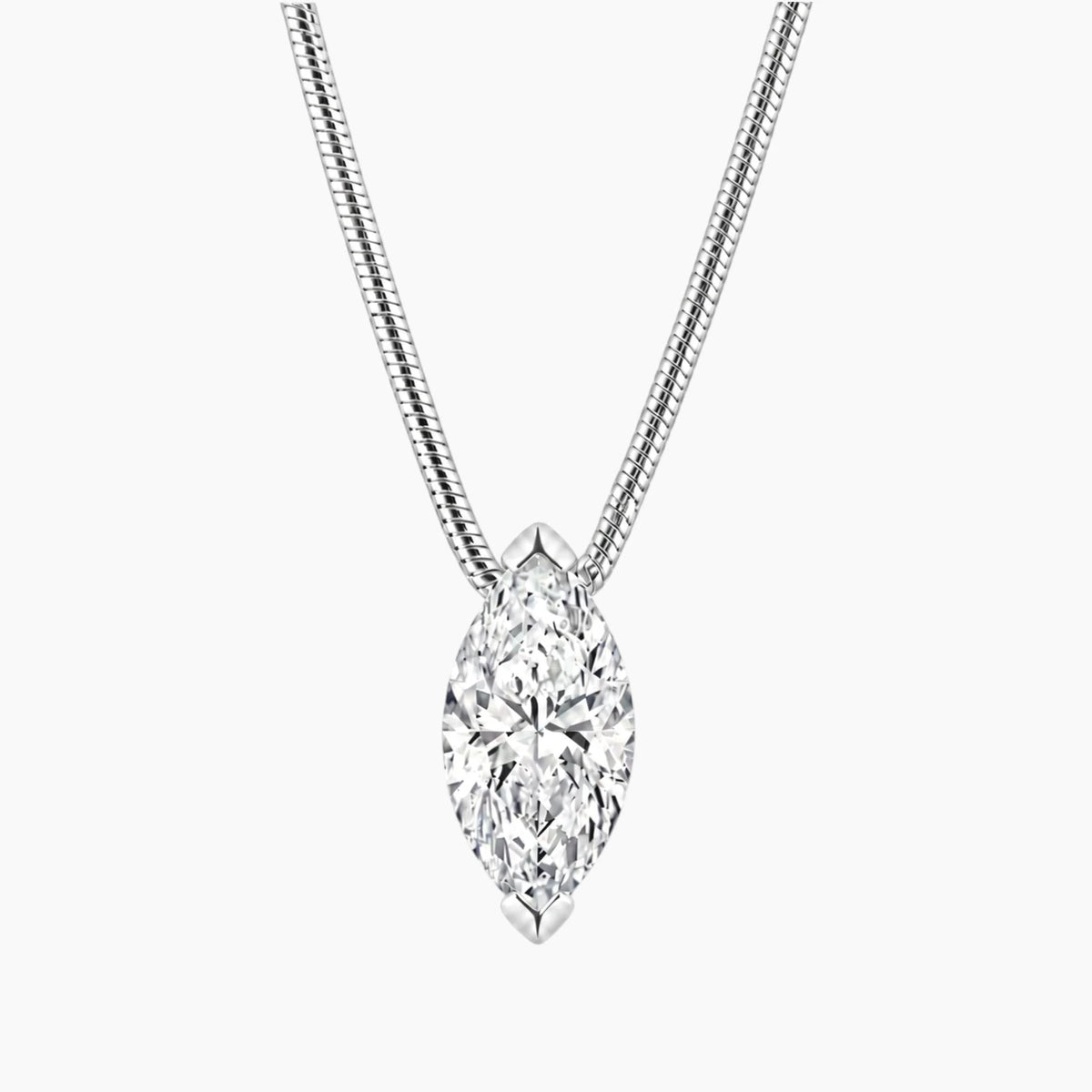 Marquise-cut Moissanite Necklace