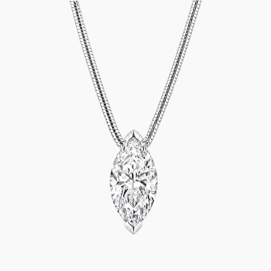 Marquise-cut Moissanite Necklace