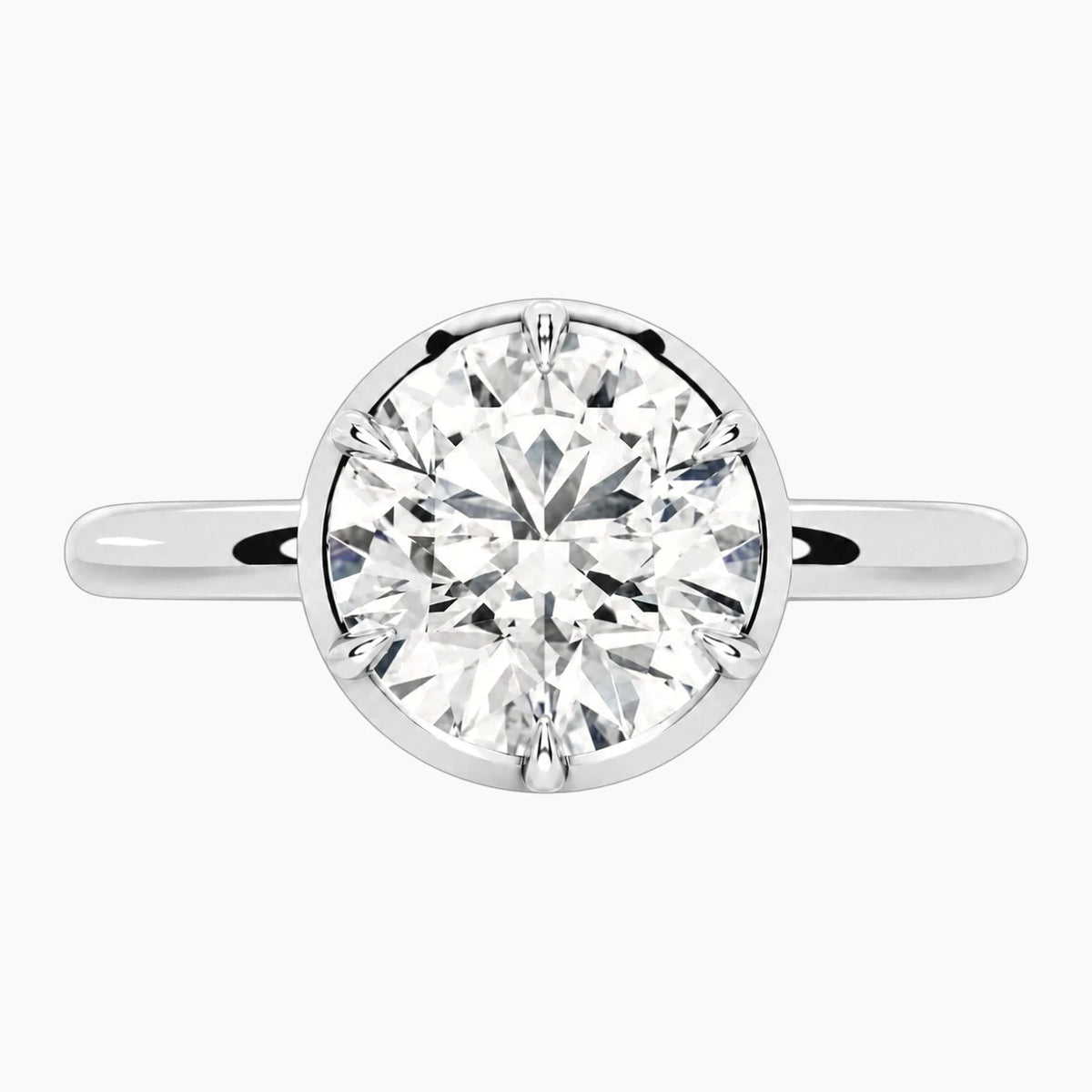 Elegant Round Cut Moissanite Ring