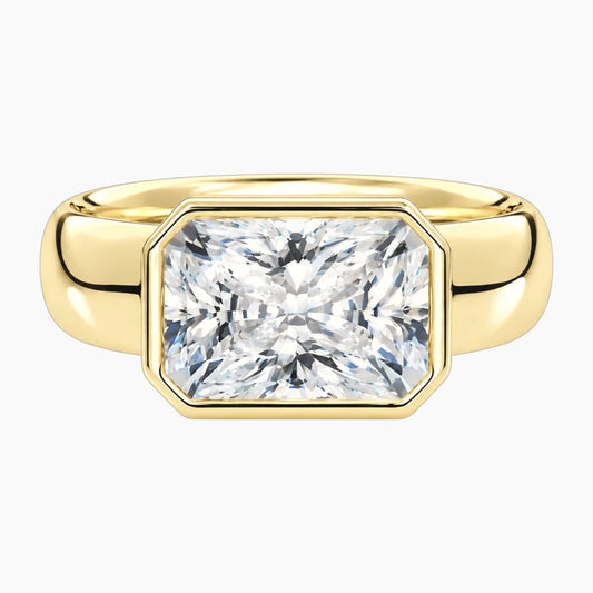 Avrelle 2 Carat E.W. Radiant Chunky Bezel Moissanite Ring