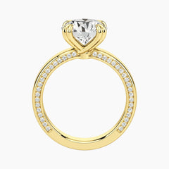 Veyra 3 Carat Round Double-Claw Wide Band Moissanite Ring