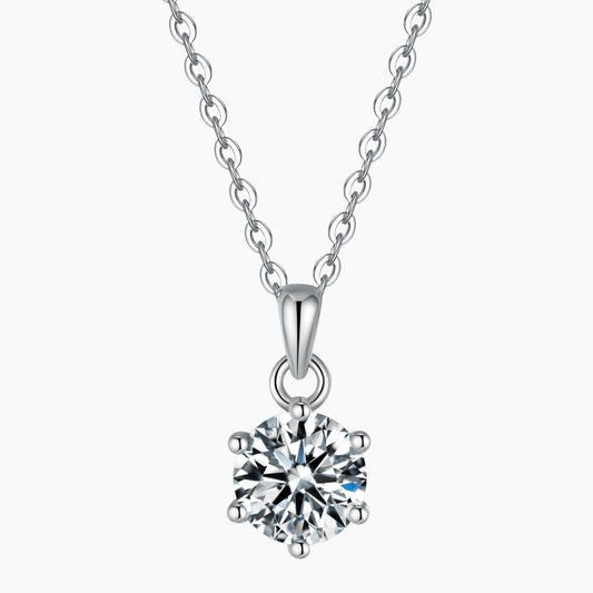 Eternal Sparkle 6-Prong Moissanite Statement Necklace