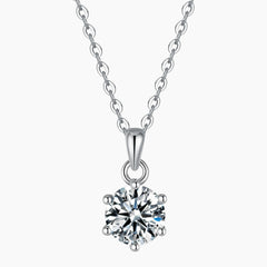 Eternal Sparkle 6-Prong Moissanite Statement Necklace