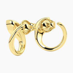 Sévrine Pear Bezel-Set Moissanite Hoop Earrings