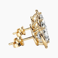 Fleuréa Pear Moissanite Stud Earrings