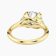 Rosélia 2 Carat Round Three-Stone Moissanite Ring